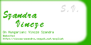 szandra vincze business card